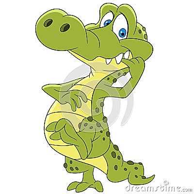 Cute friendly crocodile Vector Illustration