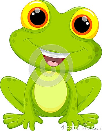 Cute frog cartoon Stock Photo