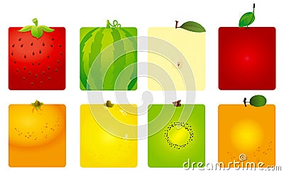 Cute fruit backgrounds Vector Illustration