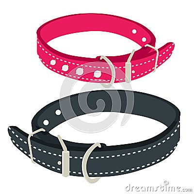 Pet shop collar for cats, dogs, Vector Illustration
