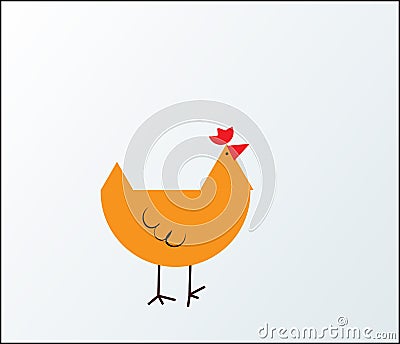 Cute and funny colorful farm rooster, chicken, cock, cockerel, cartoon vector illustration isolated on white background. Vector Illustration