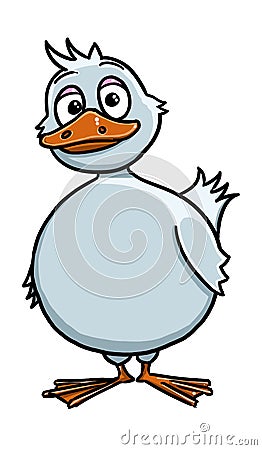 Cute funny duck cartoon Stock Photo