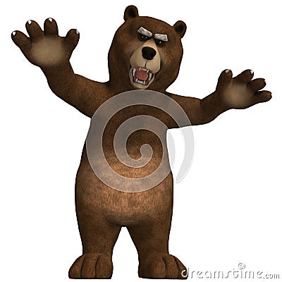 Cute and funny toon bear Stock Photo