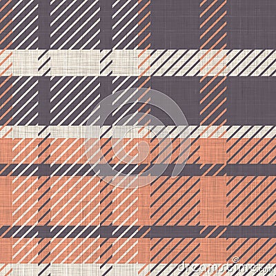 Cute gender neutral tartan seamless pattern. Checkered scottish flannel print for celtic home decor. For highland tweed Stock Photo