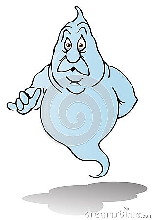 Cute ghost Cartoon Illustration