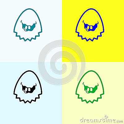 cute ghost symbol for halloween event Stock Photo