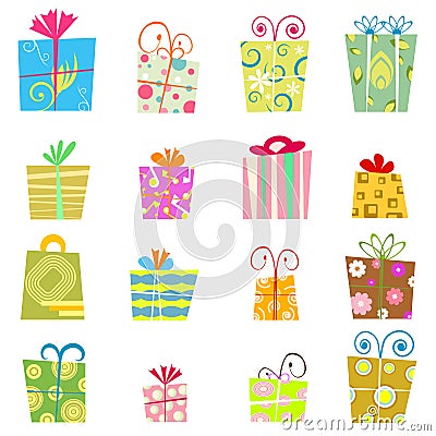 Cute gift box vector Vector Illustration