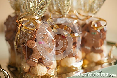 Cute gingerbread cookies Stock Photo