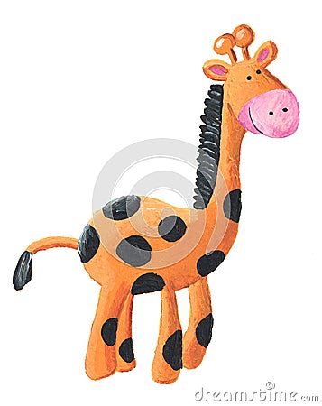 Cute Giraffe Cartoon Illustration