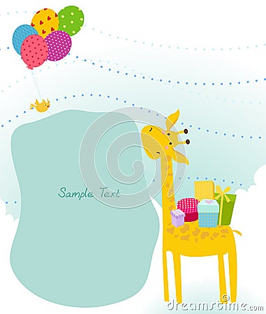 Cute giraffe Vector Illustration