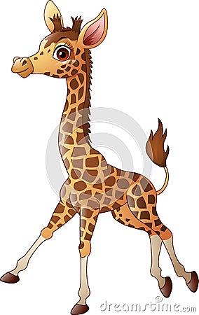 Cute giraffe cartoon Vector Illustration