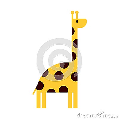 Cute giraffe sticker Stock Photo