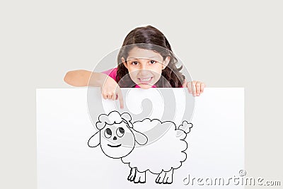 Cute girl celebrating Eid ul Adha Stock Photo