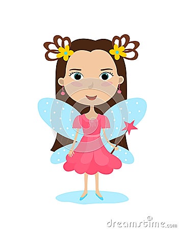 Cute girl in a good fairy costume Stock Photo