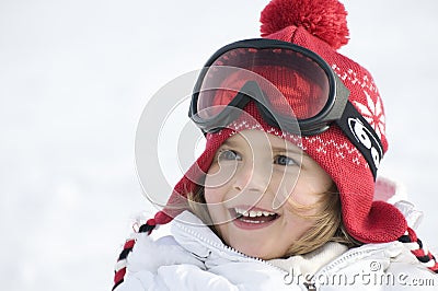 Cute girl winter portrait Stock Photo