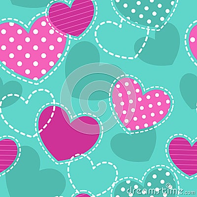 Cute girlish seamless pattern Stock Photo