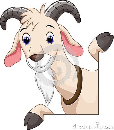Cute goat cartoon Stock Photo
