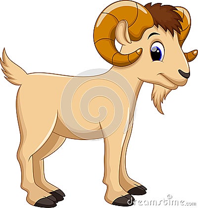 Cute goat cartoon Stock Photo