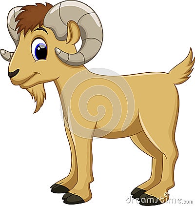 Cute goat cartoon Stock Photo