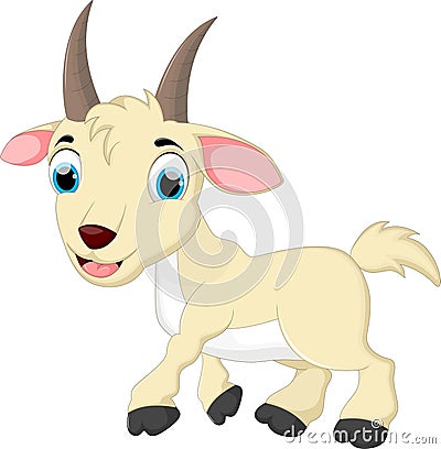 Cute goat cartoon Stock Photo