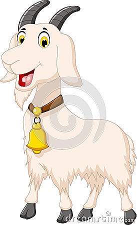 Cute goat cartoon posing Stock Photo