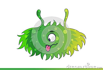 Cute green Monster Teasing. Stock Photo