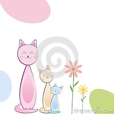 Cute Greeting Card -EPS Vector- Vector Illustration