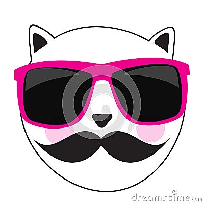 Cute Handdrawn Cat Vector Illustration Vector Illustration