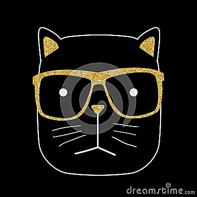 Cute Handdrawn Cat Vector Illustration Vector Illustration