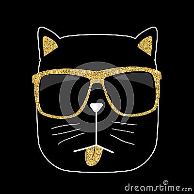 Cute Handdrawn Cat Vector Illustration Vector Illustration