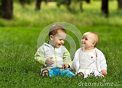 Cute happy children Stock Photo