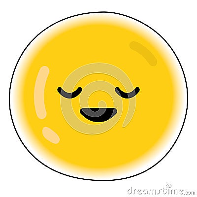 Cute happy emoji icon Vector Vector Illustration