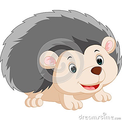 Cute hedgehog cartoon Vector Illustration