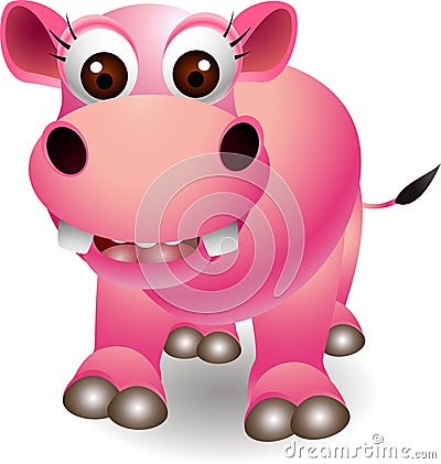 Cute hippo cartoon Cartoon Illustration