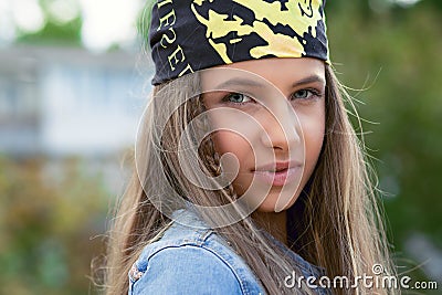 Cute hipster teenager Stock Photo