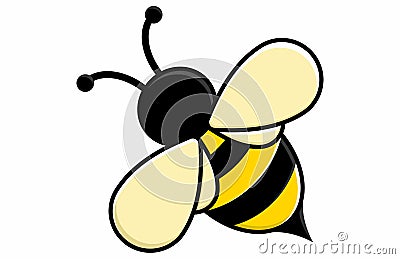 Honey bee cartoon clipart Vector Illustration