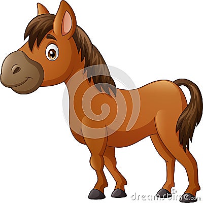 Cute horse pony cartoon Stock Photo