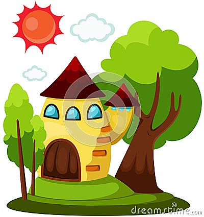 Cute house Vector Illustration