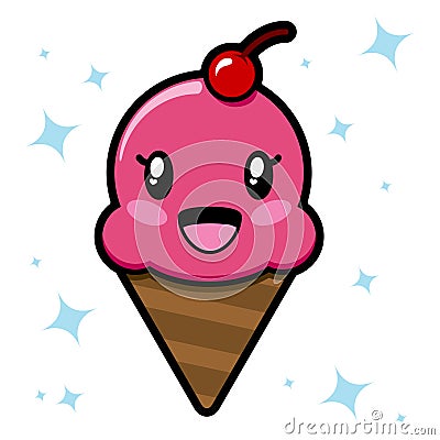 Cute Ice Cream EPS Vector Illustration