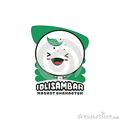 Cute idli sambar mascot Vector Illustration