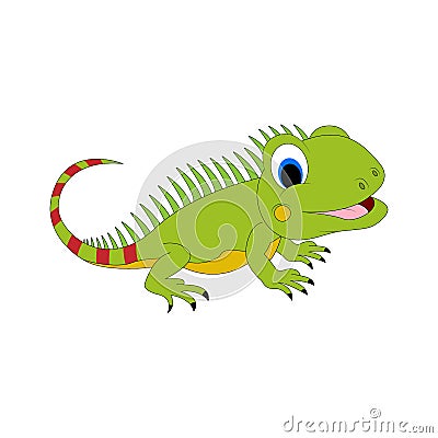 Cute iguana Animal Illustration Design Vector Illustration