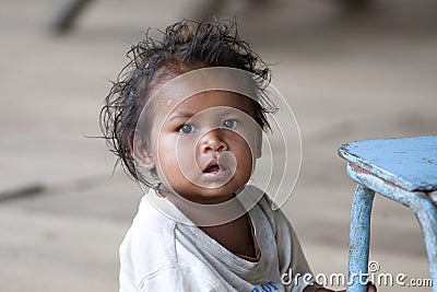 Cute indian baby boy from Colombia Editorial Stock Photo