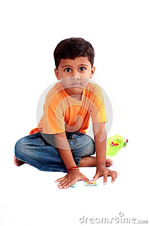 Cute Indian Boy Stock Photo