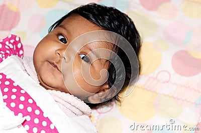 Cute Indian Newborn Stock Photo