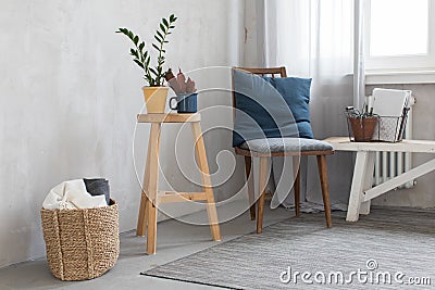Cute interior with chair Stock Photo