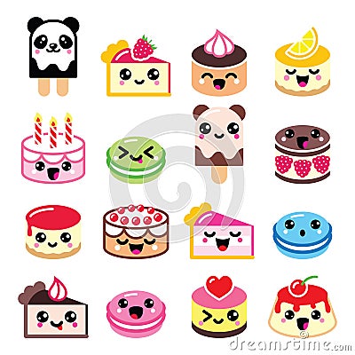themes japanese tumblr Dessert Cute Macaroon, Kawaii Icons cream Ice Cake,