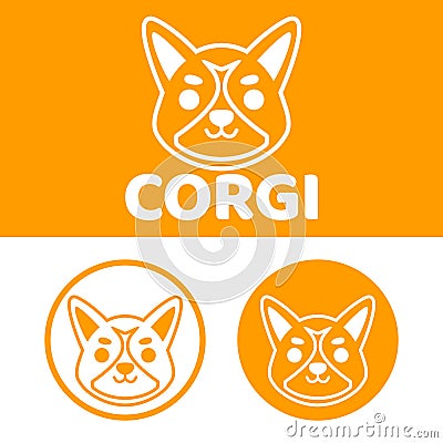Cute Kawaii Puppy Pembroke Welsh Sable Corgi Dog Mascot Cartoon Logo Design Icon Illustration Character Hand Drawn. Suitable for Vector Illustration