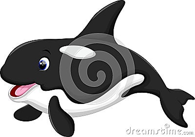 Cute killer whale cartoon Stock Photo