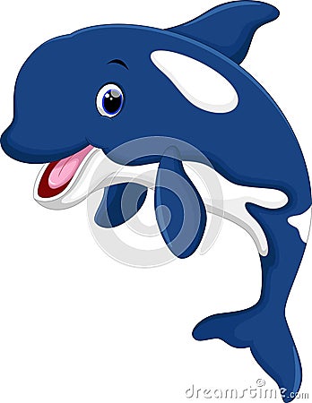 Cute killer whale cartoon Stock Photo