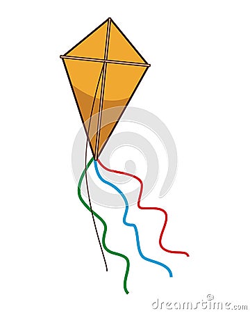 Cute kite cartoon Vector Illustration